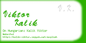 viktor kalik business card